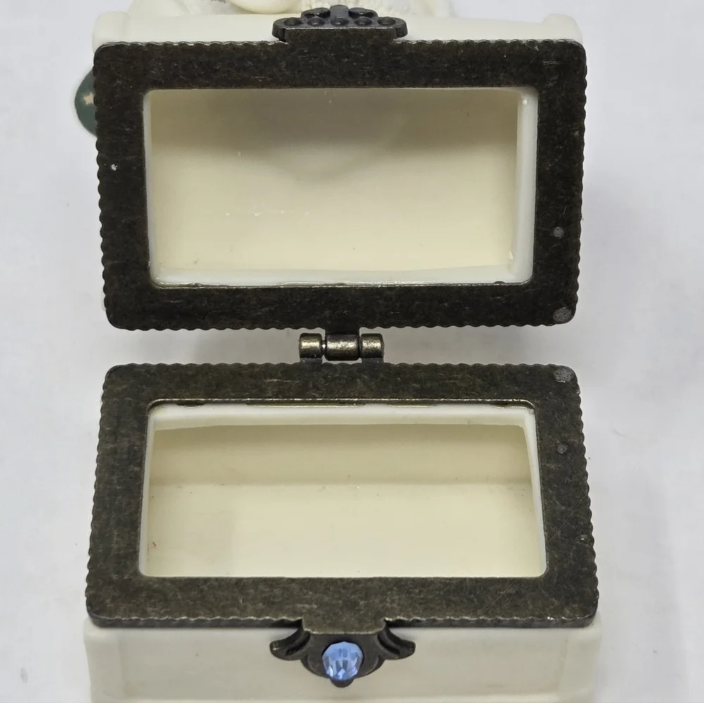 VINTAGE DEPARTMENT 56 SNOWBABIES HINGE SMALL TRINKET BOX SET OF 3 COLLECTIBLE